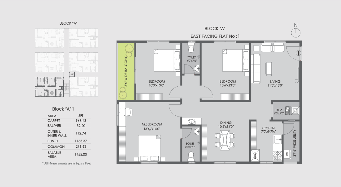 Block A East Facing Flat No. 1