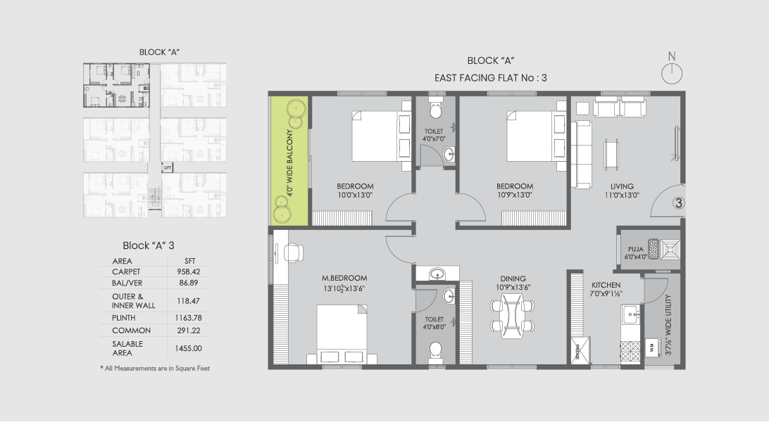 Block A East Facing Flat No. 3