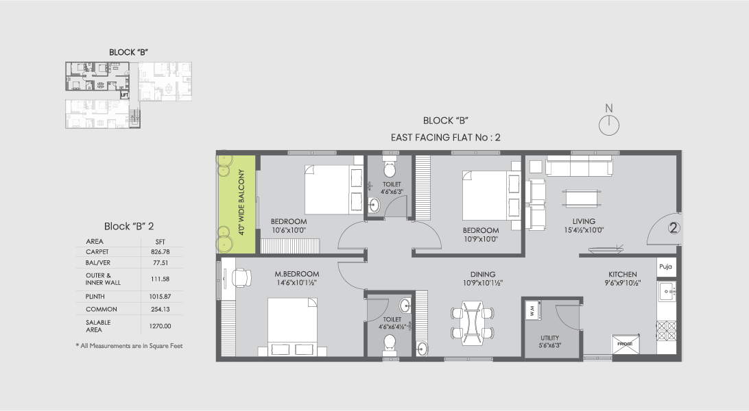 Block B East Facing Flat No. 2